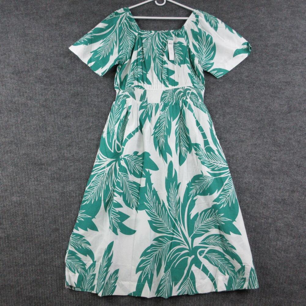 Chico's Dress Womens 18 Green Topanga Maxi Sundress Off The Shoulder Smocked NWT